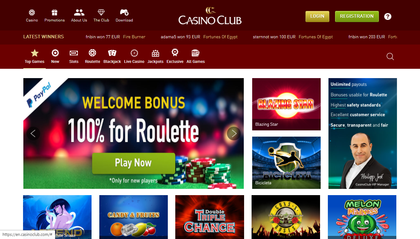 CasinoClub Home Page