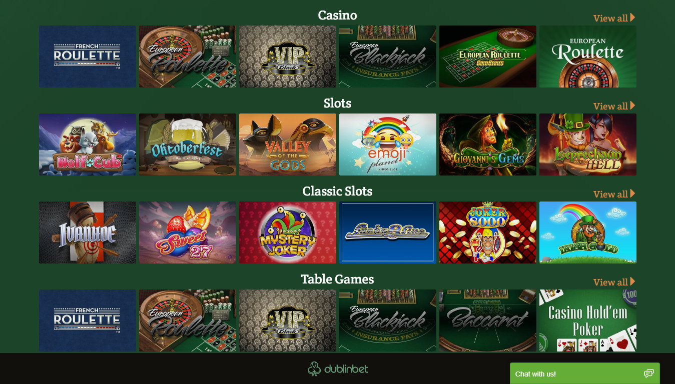 Dublinbet Casino Game